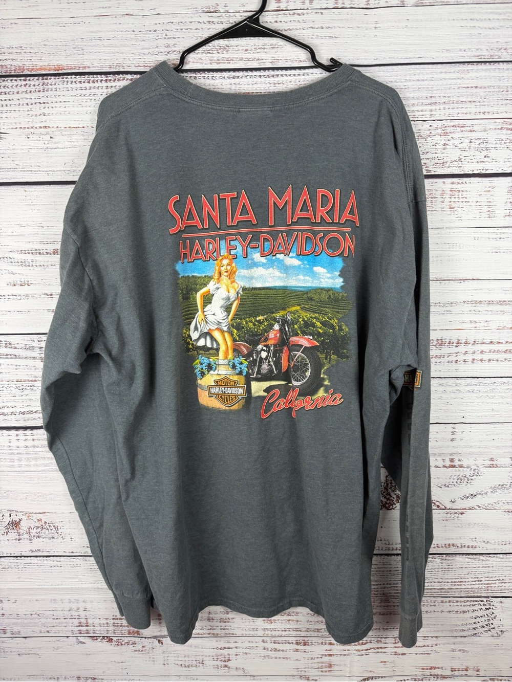 Harley-Davidson Santa Maria California Long Sleeve T-Shirt 2XL Biker - Picture 3 of 6